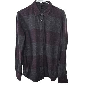 Boss Hugo Boss Slim Fit Leggiuno Italian Fabric Button-up Shirt Size Large